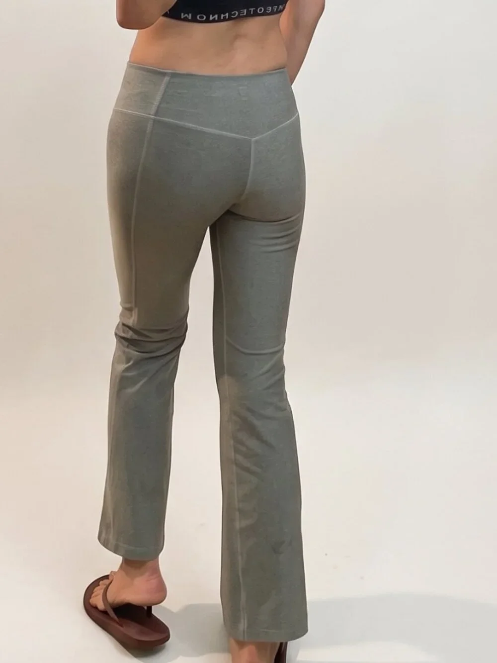 Nike Dri-FIT Women's Gray Wide Leg Yoga Pants | High Rise Workout Athletic | XS